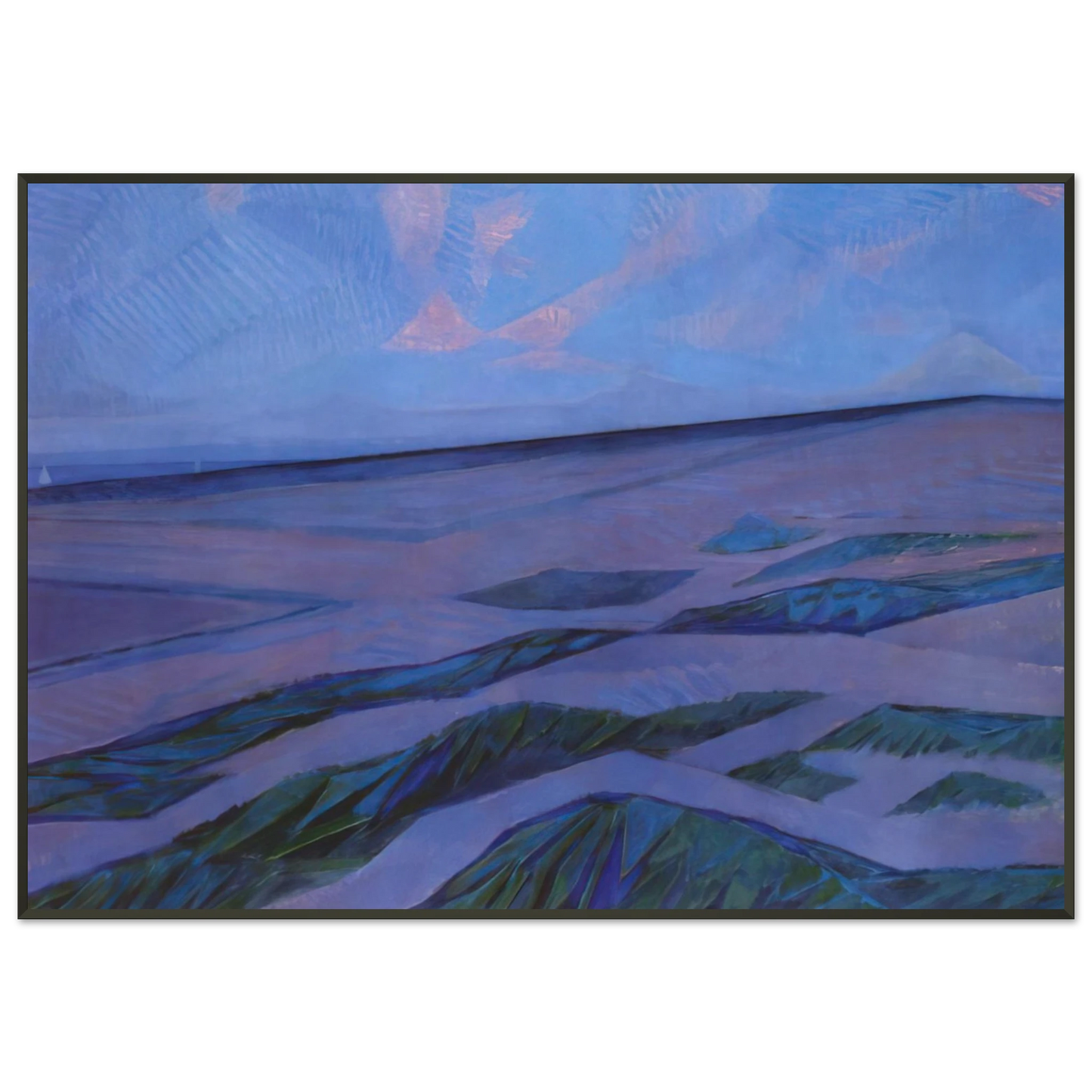 Piet Mondrian  Dune Landscape Framed Art Print  - Aluminum Frame - 21x29.7 cm / 8x12"