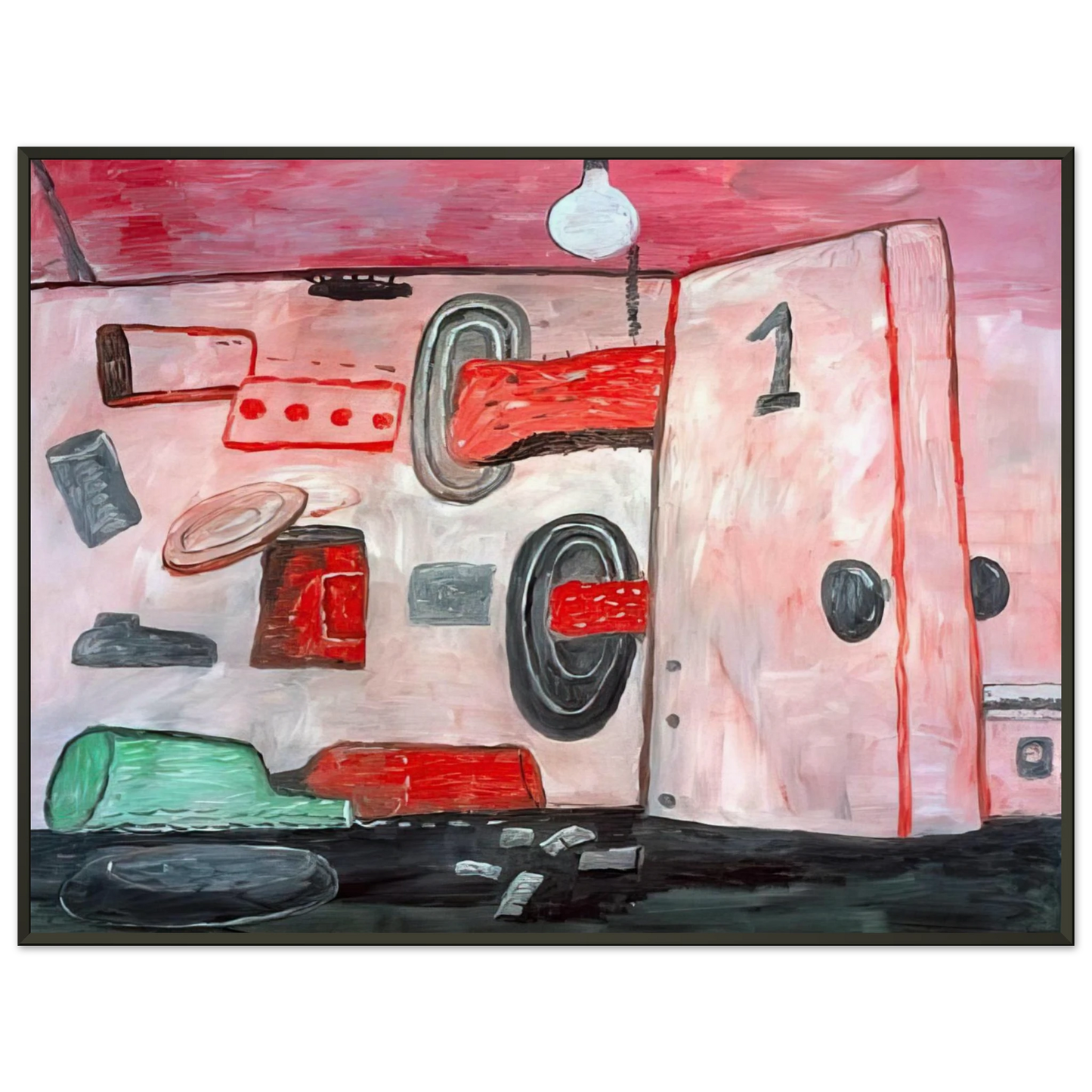 Philip Guston  INSIDE OUTSIDE 1977 Framed Art Print  - Aluminum Frame - 70x100 cm / 28x40 inches