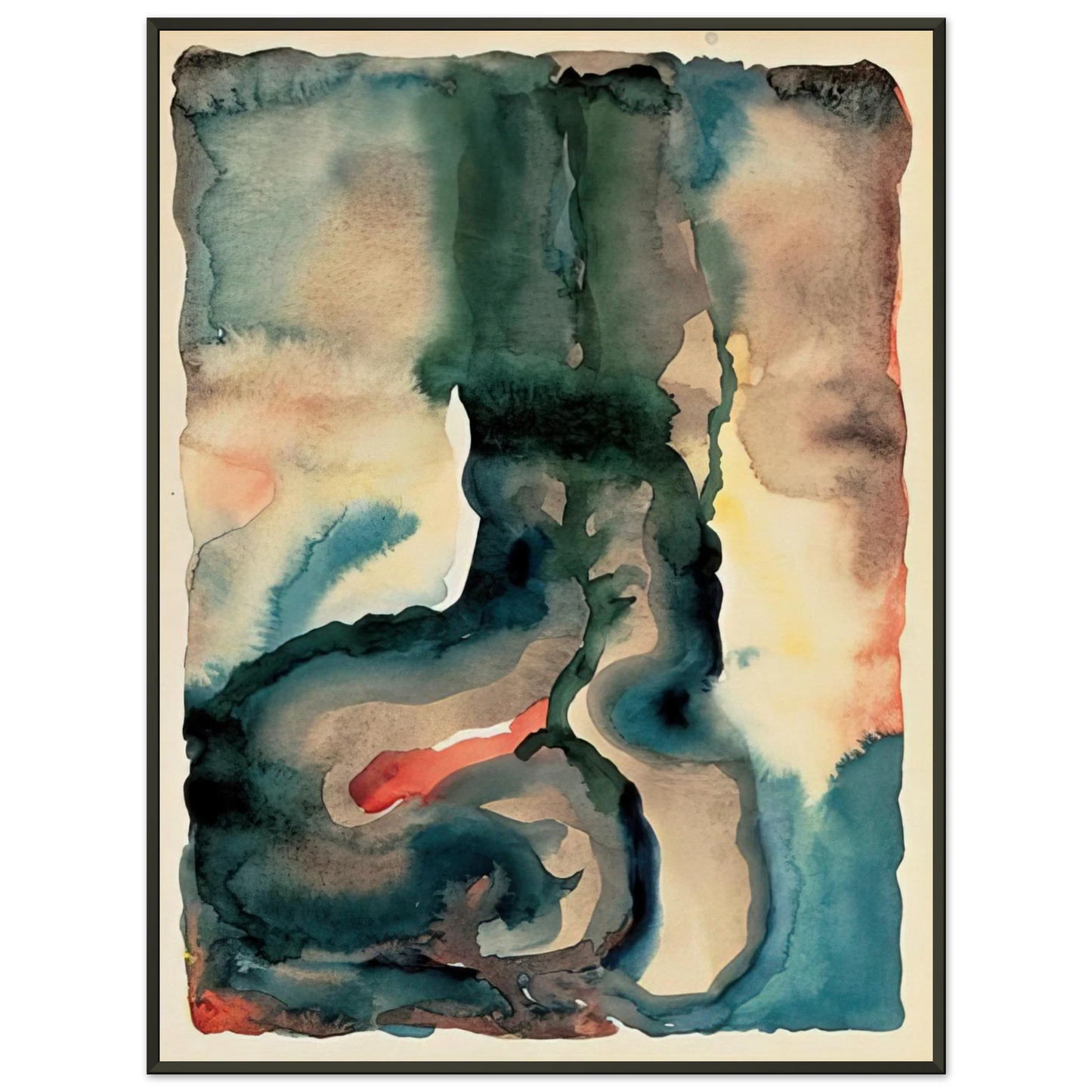 Georgia OKeeffe  Portrait No III Framed Art Print  - Aluminum Frame - 40x50 cm / 16x20 inches