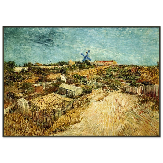 Vincent van Gogh  Vegetable Gardens in Montmartre Framed Art Print  - Aluminum Frame - 21x29.7 cm / 8x12"
