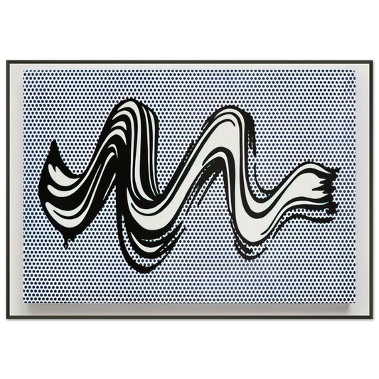 Roy Lichtenstein  BRUSHSTROKE 1965 Framed Art Print  - Aluminum Frame - 21x29.7 cm / 8x12"