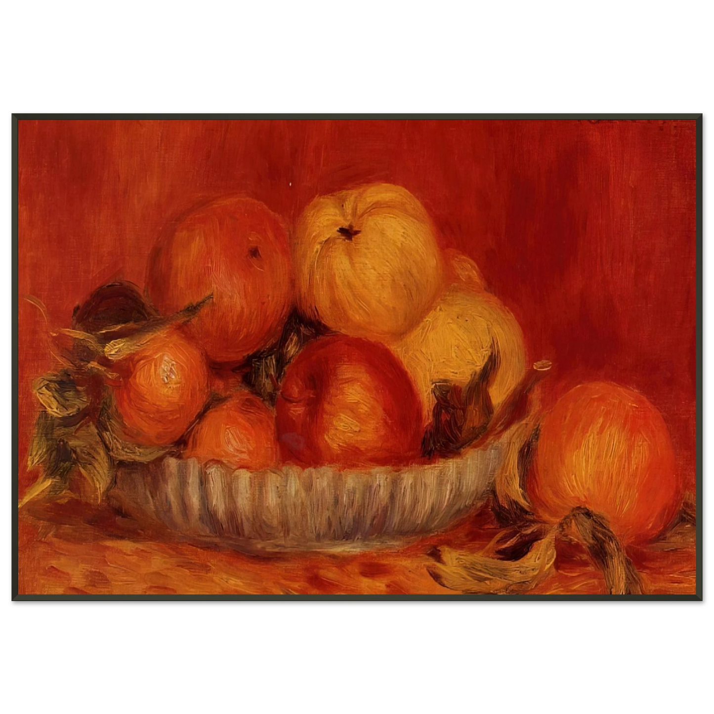 PierreAuguste Renoir  Still Life with Apples and Oranges Framed Art Print  - Aluminum Frame - 21x29.7 cm / 8x12"