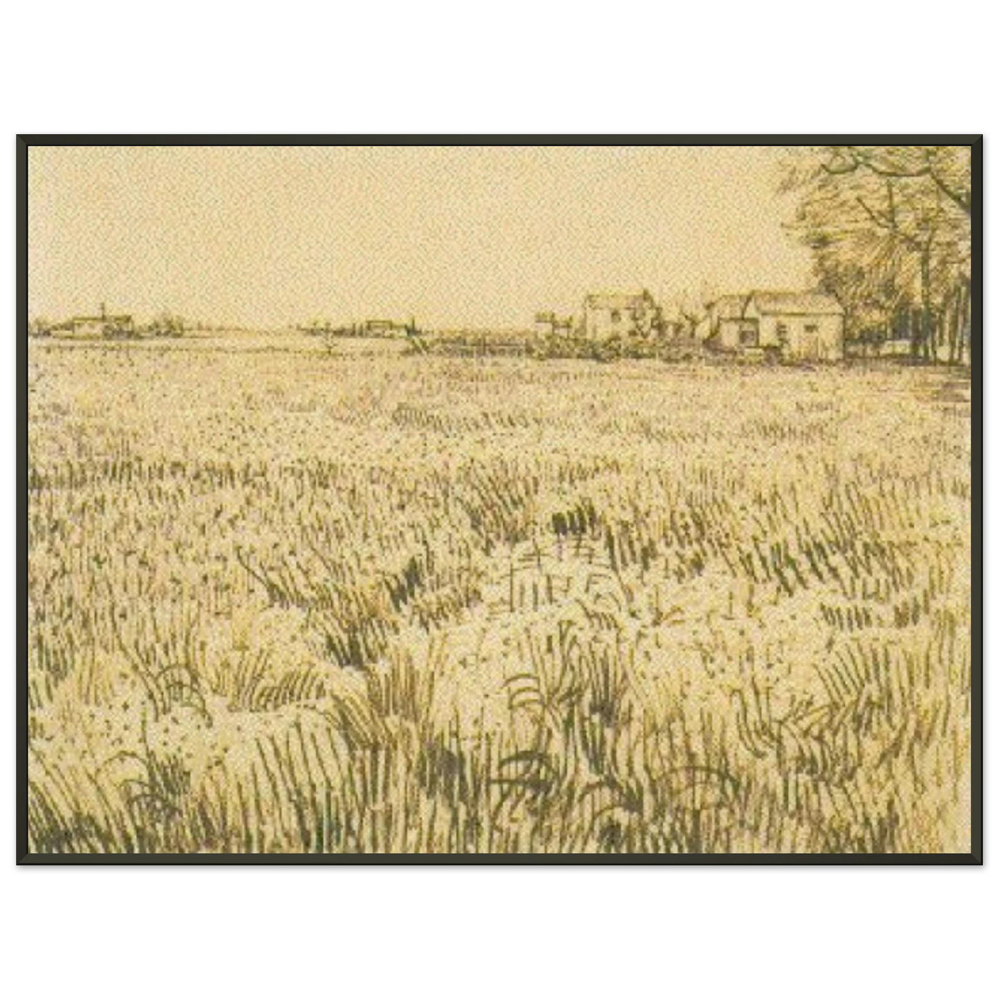 Vincent van Gogh  Meadow with Flowers Framed Art Print  - Aluminum Frame - 60x80 cm / 24x32 inches