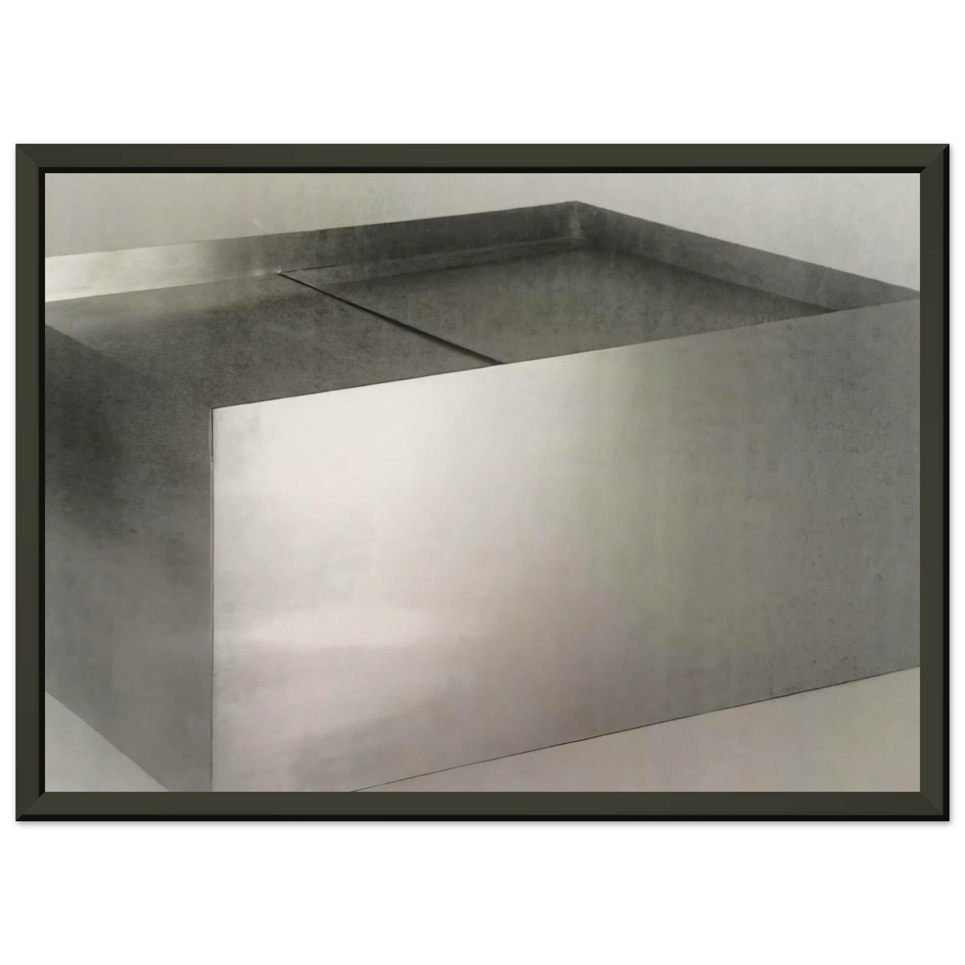 Donald Judd  Untitled Double Coffee Table  1971 Framed Art Print  - Aluminum Frame - 40x50 cm / 16x20 inches
