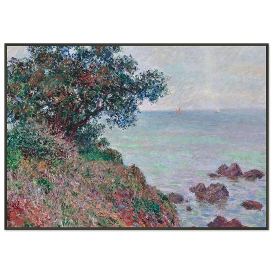 claude monet  Mediteranian Coast Grey Day Framed Art Print  - Aluminum Frame - 21x29.7 cm / 8x12"