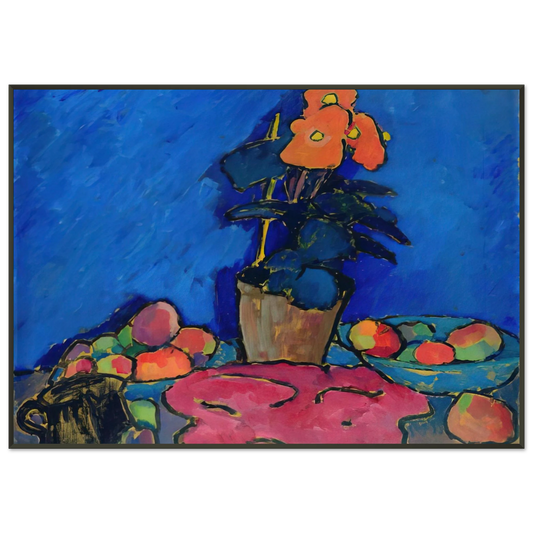 Alexej von Jawlensky  STILL LIFE WITH BEGONIA 1911 Framed Art Print  - Aluminum Frame - 21x29.7 cm / 8x12"