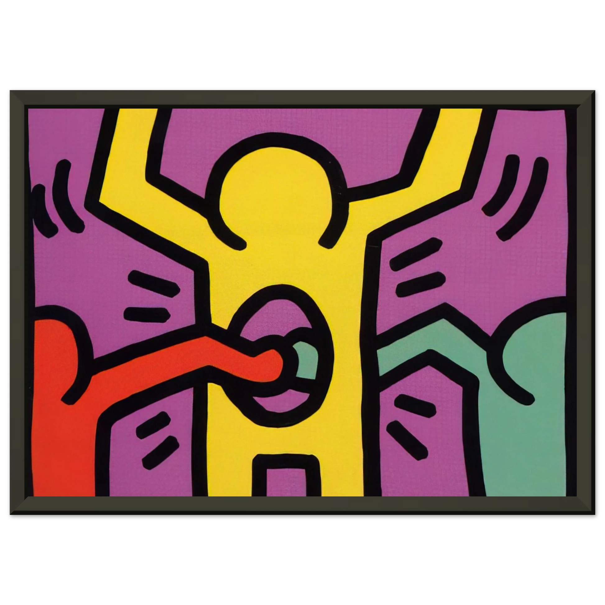 Keith Haring  POP SHOP 1 1987 Framed Art Print  - Aluminum Frame - 70x100 cm / 28x40 inches