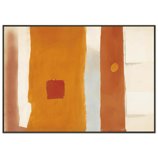 Esteban Vicente  UNTITLED 1982 Framed Art Print  - Aluminum Frame - 21x29.7 cm / 8x12"