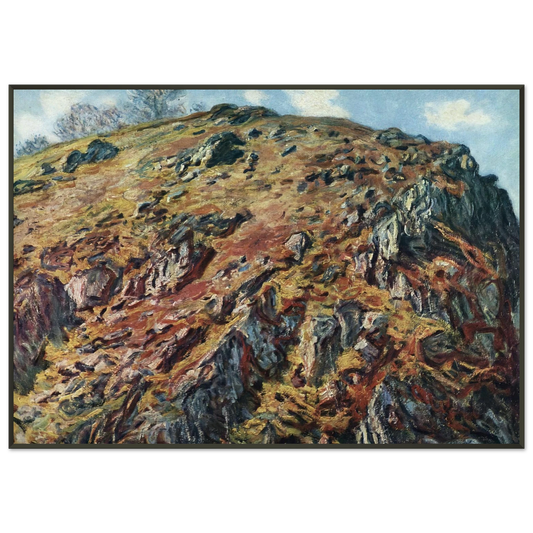 claude monet  Study of Rocks Framed Art Print  - Aluminum Frame - 21x29.7 cm / 8x12"