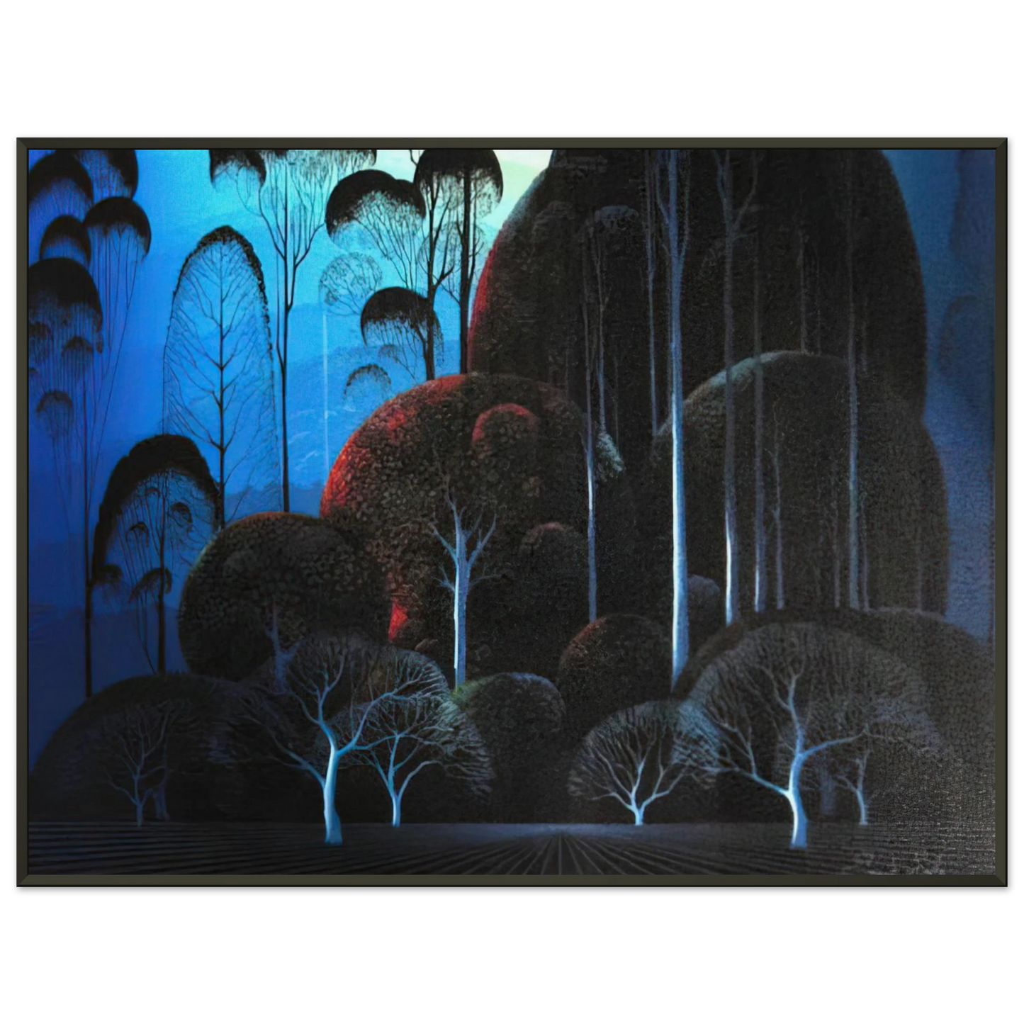 Eyvind Earle  Enchanted Forest Framed Art Print  - Aluminum Frame - 60x80 cm / 24x32 inches