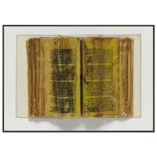Dieter Roth  Poemetrie  1970 Framed Art Print  - Aluminum Frame - 21x29.7 cm / 8x12"