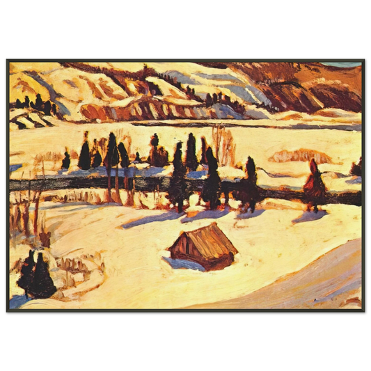 AY Jackson  River St Urbain  1930 Framed Art Print  - Aluminum Frame - 21x29.7 cm / 8x12"