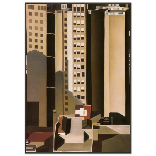 Charles Sheeler  Skyscrapers  1922 Framed Art Print  - Aluminum Frame - 21x29.7 cm / 8x12"