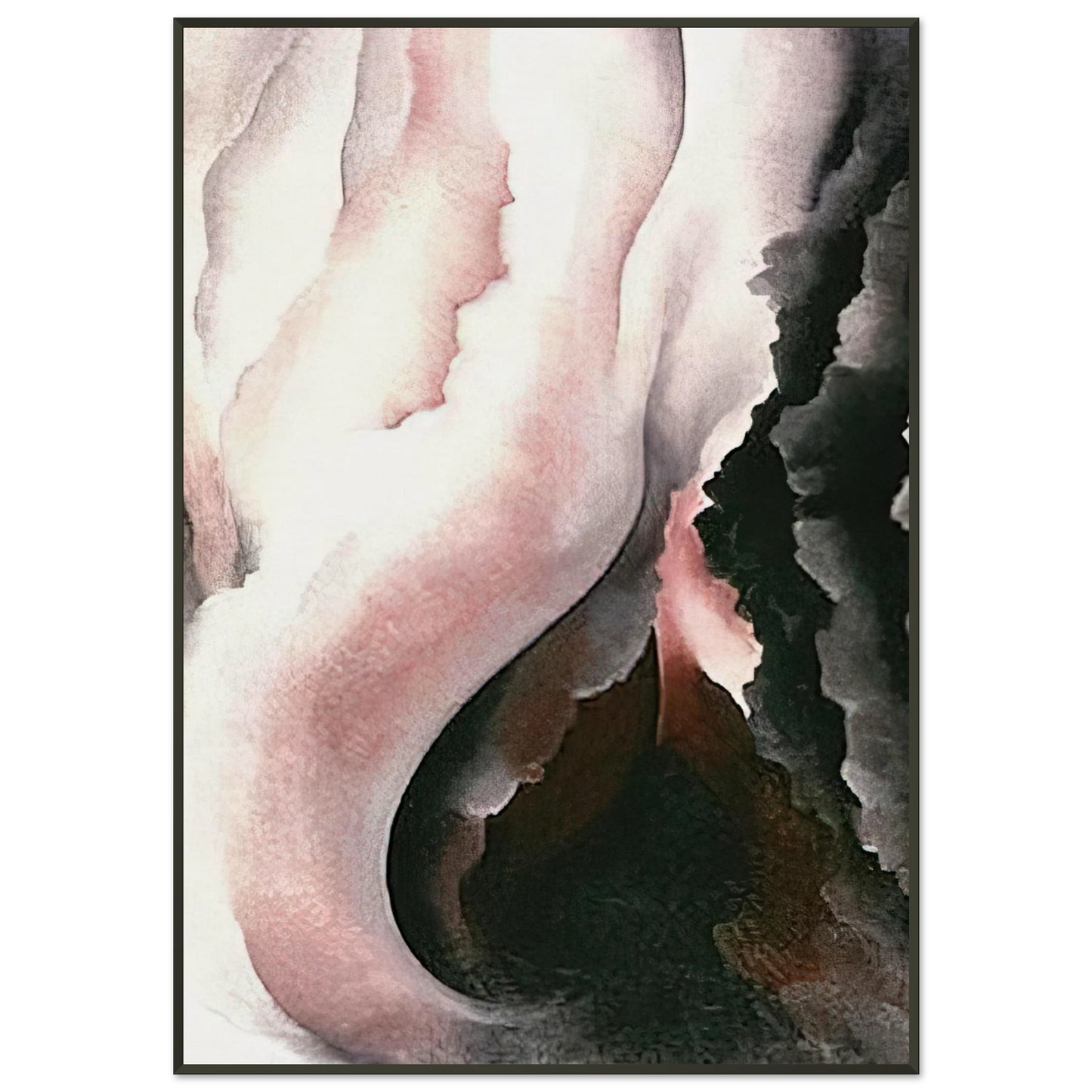 Georgia OKeeffe  Dark Iris 2 Framed Art Print  - Aluminum Frame - 21x29.7 cm / 8x12"