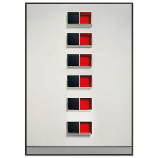Donald Judd  Untitled Menziken 8816  1988 Framed Art Print  - Aluminum Frame - 21x29.7 cm / 8x12"