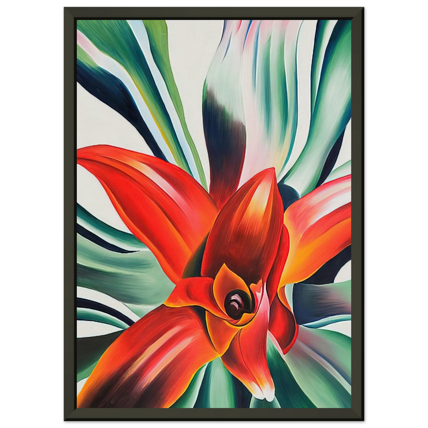 Georgia OKeeffe  Leaves of a Plant Framed Art Print  - Aluminum Frame - 70x100 cm / 28x40 inches