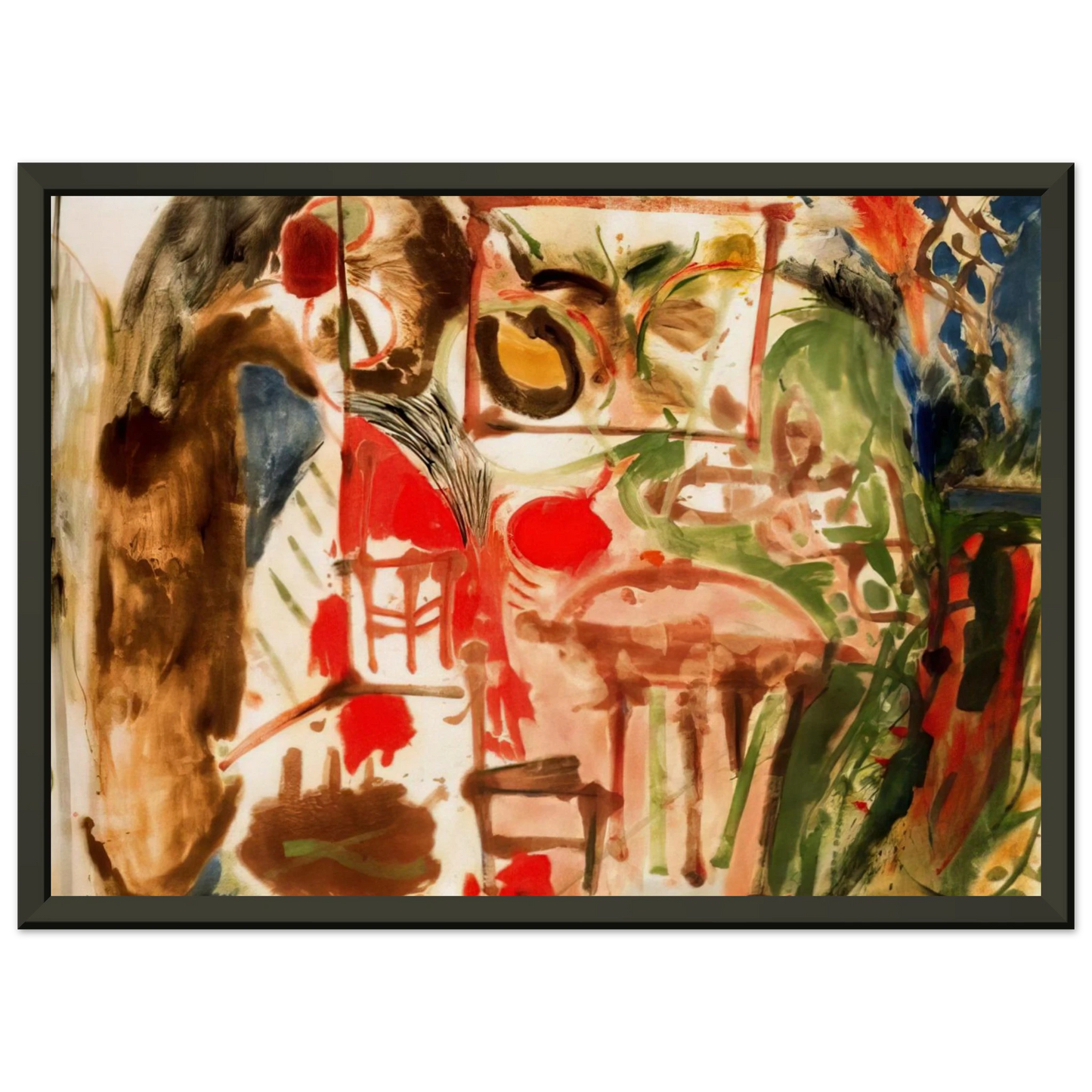 Helen Frankenthaler  Interior  1957 Framed Art Print  - Aluminum Frame - 40x50 cm / 16x20 inches
