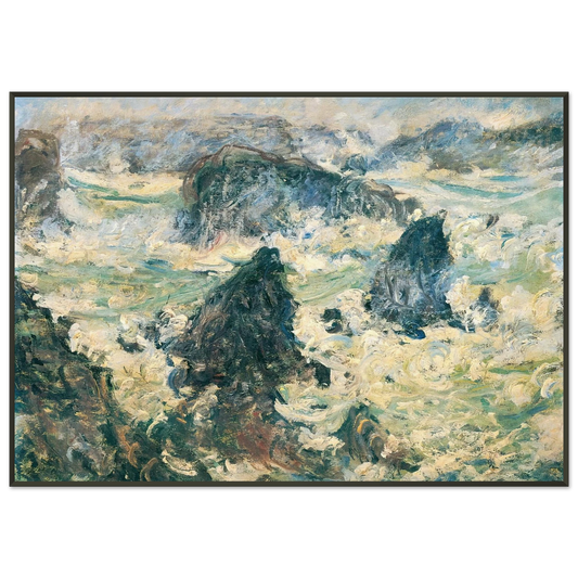 claude monet  Storm on the Cote de BelleIle Framed Art Print  - Aluminum Frame - 21x29.7 cm / 8x12"