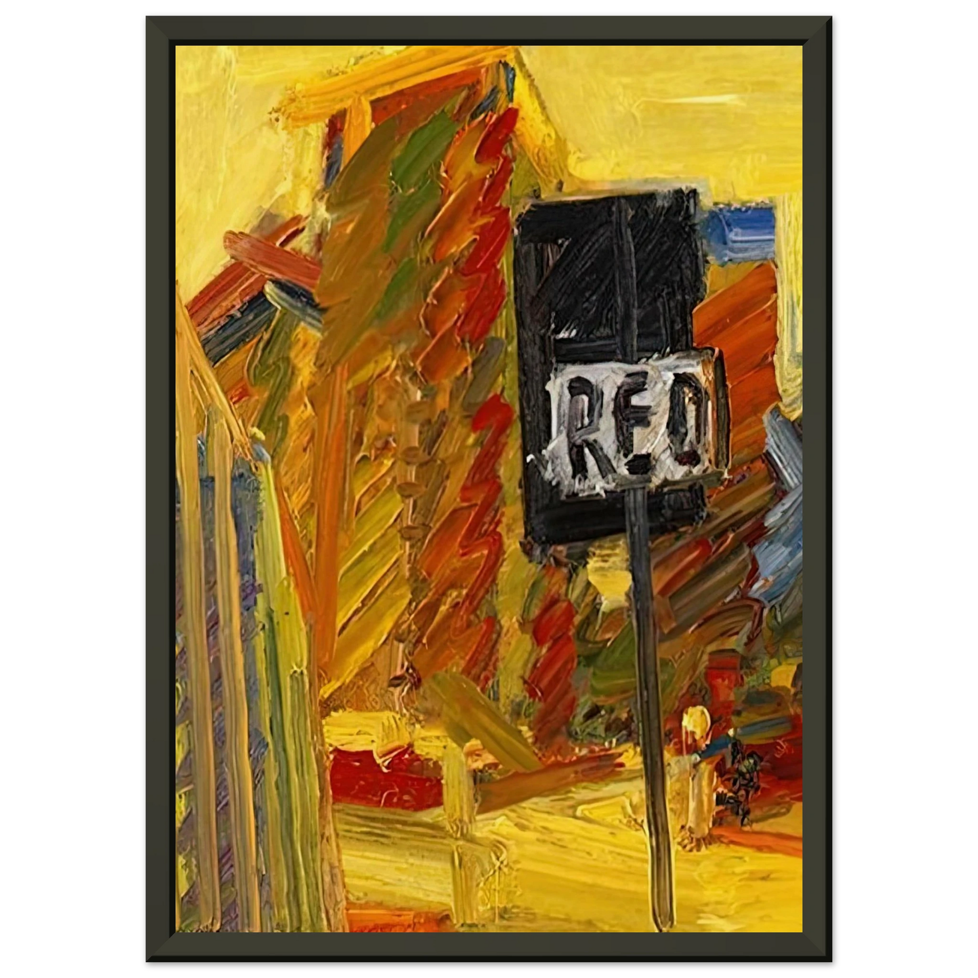 Frank Auerbach  TOWER BLOCKS Framed Art Print  - Aluminum Frame - 60x80 cm / 24x32 inches
