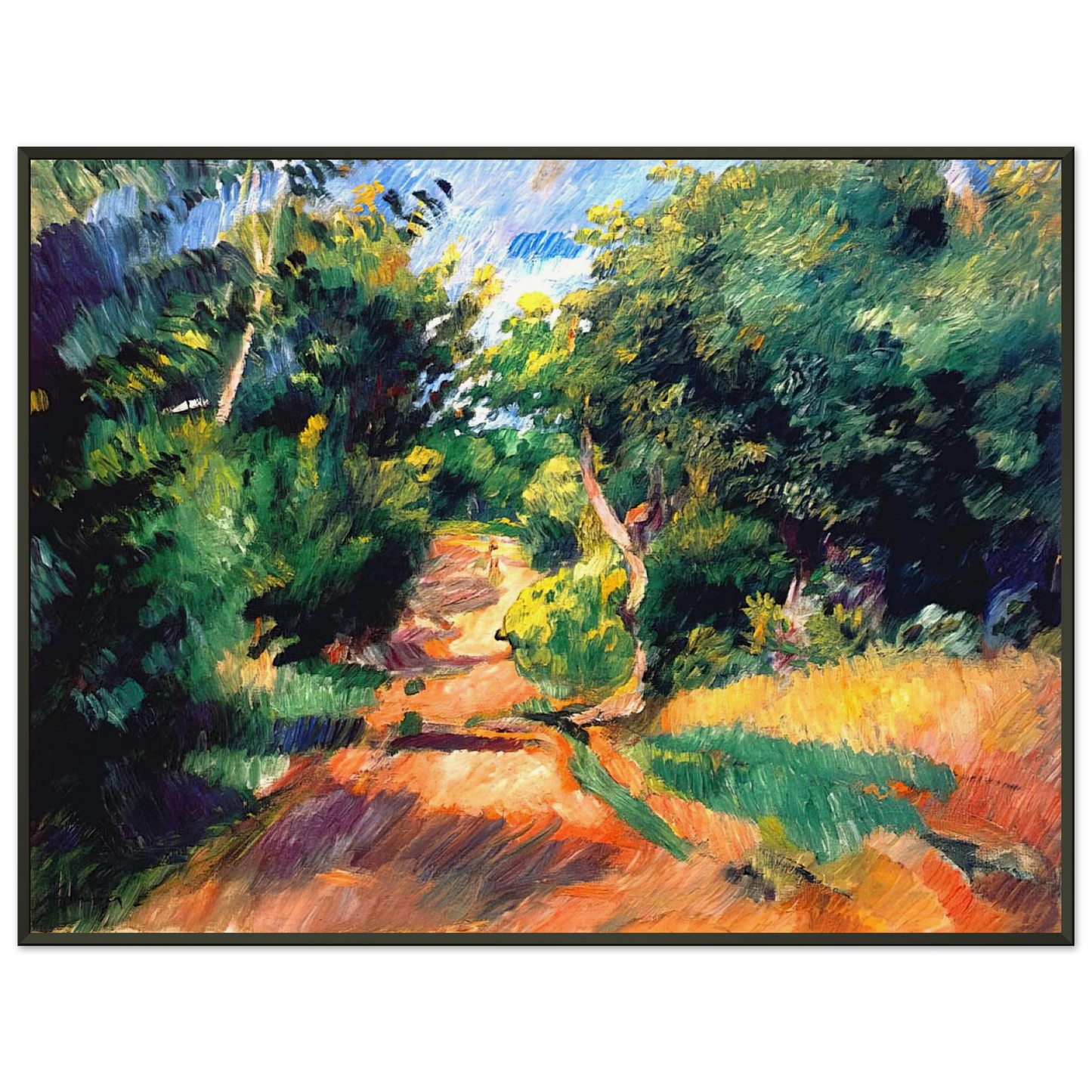 PierreAuguste Renoir  Landscape Near Varengeville Framed Art Print  - Aluminum Frame - 40x50 cm / 16x20 inches