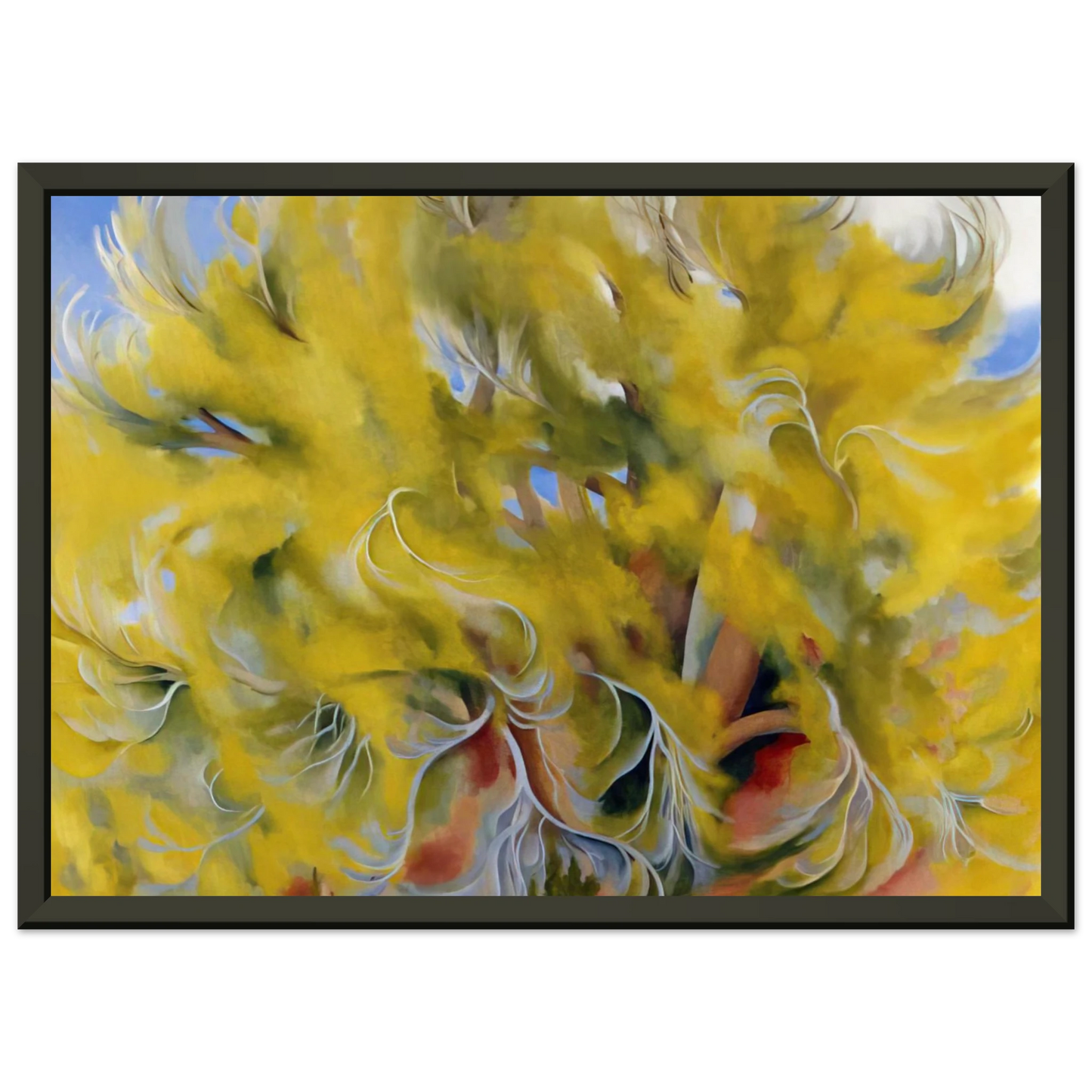 Georgia OKeeffe  Cottonwood Tree in Spring Framed Art Print  - Aluminum Frame - 70x100 cm / 28x40 inches
