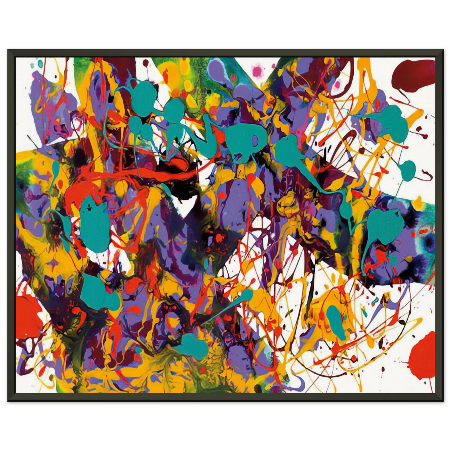 Sam Francis  Untitled  SFP9435  SFF 1711  Framed Art Print  - Aluminum Frame - 60x80 cm / 24x32 inches