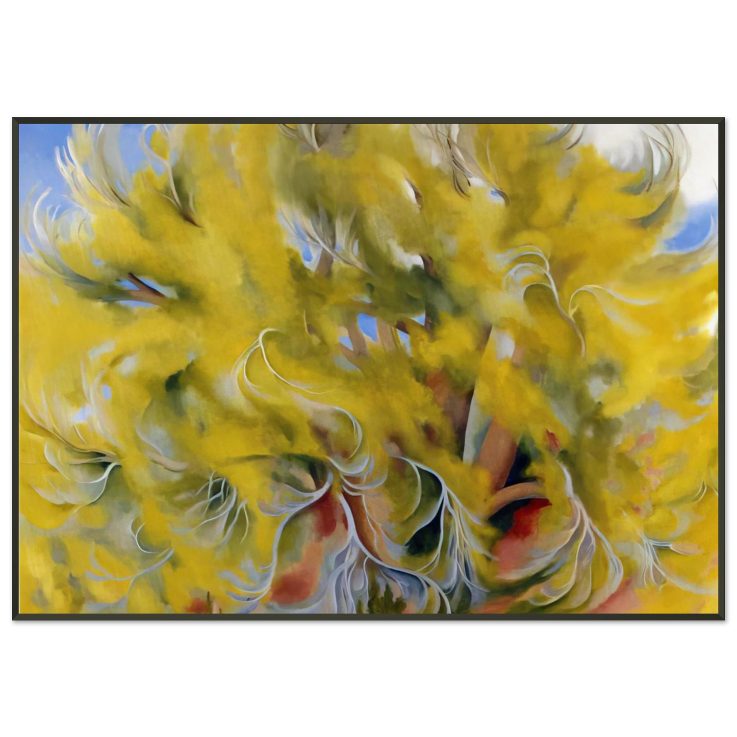 Georgia OKeeffe  Cottonwood Tree in Spring Framed Art Print  - Aluminum Frame - 21x29.7 cm / 8x12"
