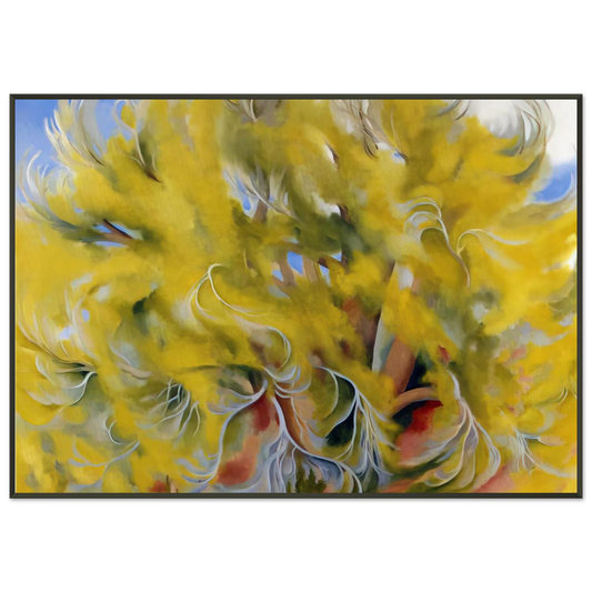 Georgia OKeeffe  Cottonwood Tree in Spring Framed Art Print  - Aluminum Frame - 21x29.7 cm / 8x12"