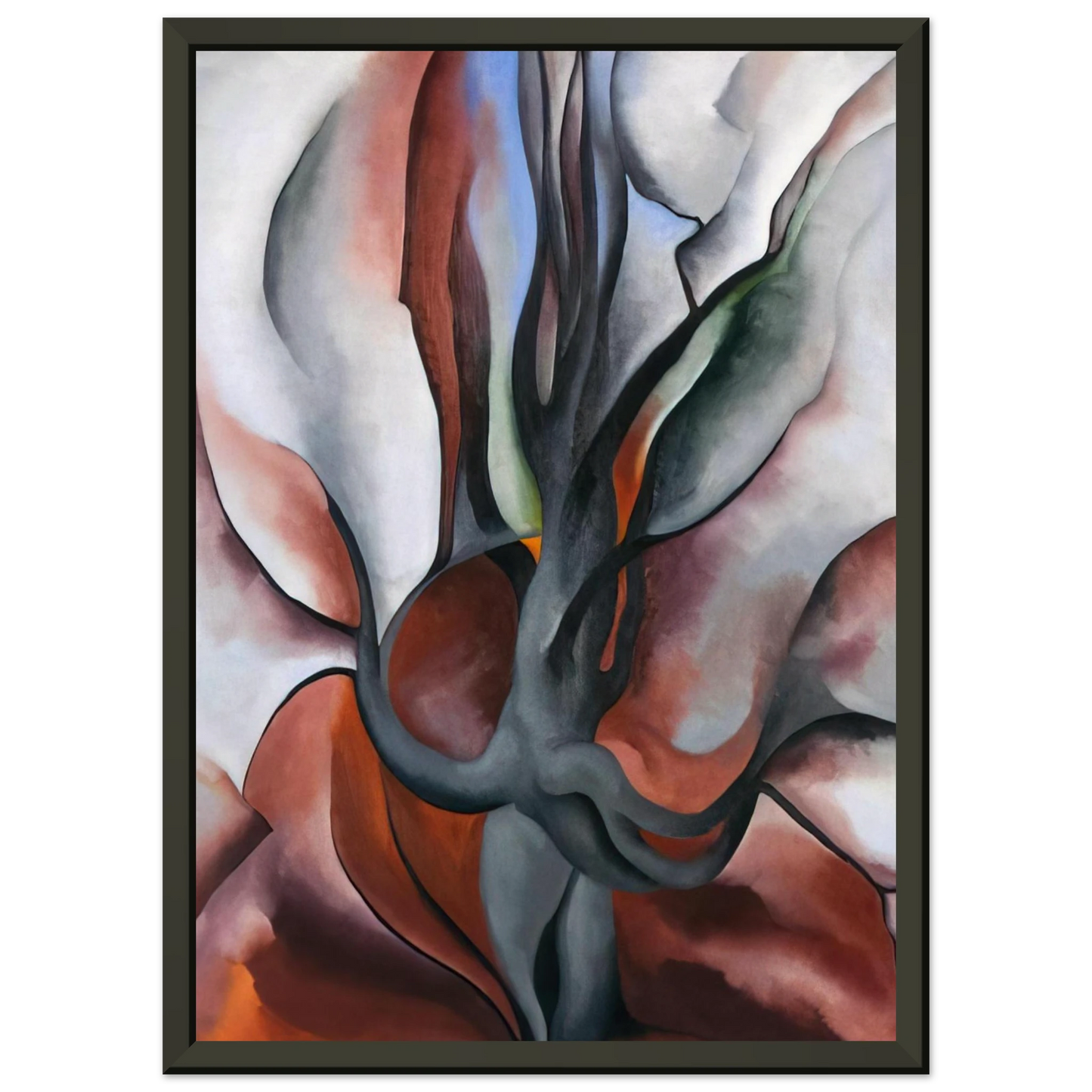 Georgia OKeeffe  Autumn Trees  The Maple Framed Art Print  - Aluminum Frame - 40x50 cm / 16x20 inches