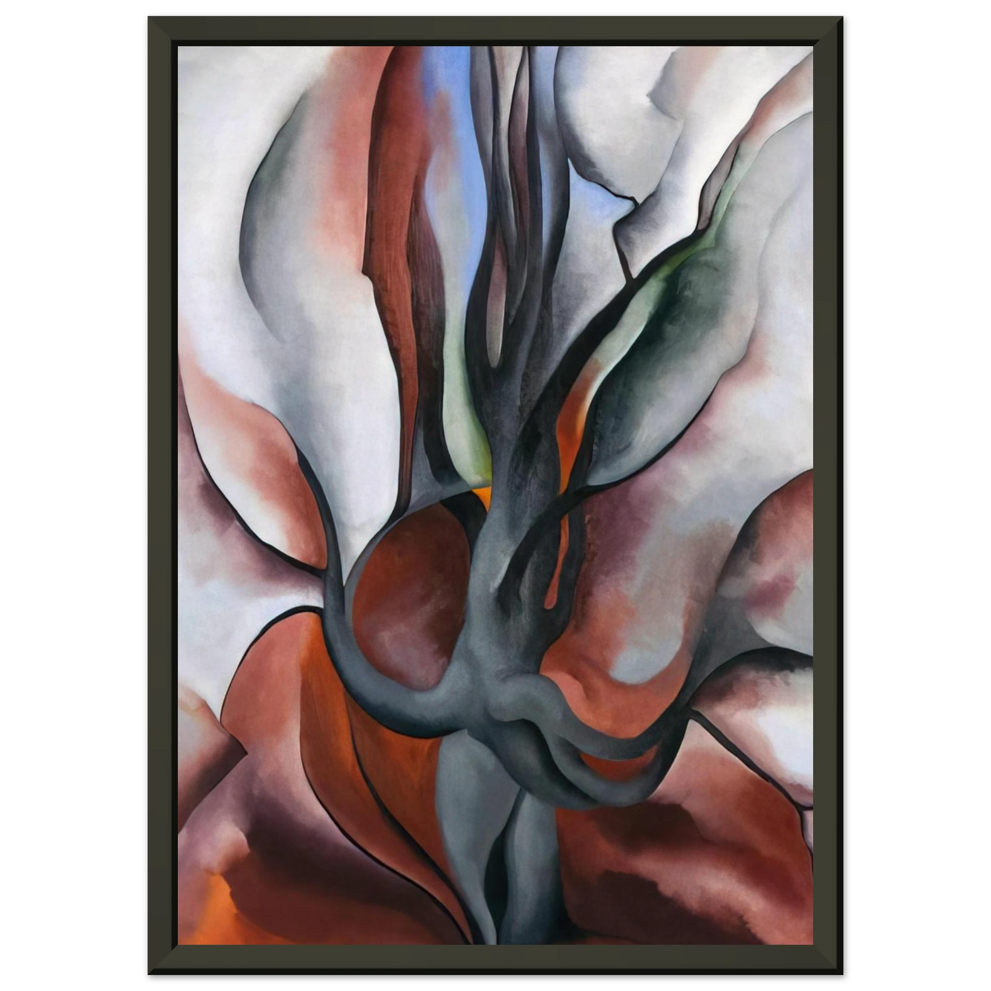 Georgia OKeeffe  Autumn Trees  The Maple Framed Art Print  - Aluminum Frame - 40x50 cm / 16x20 inches
