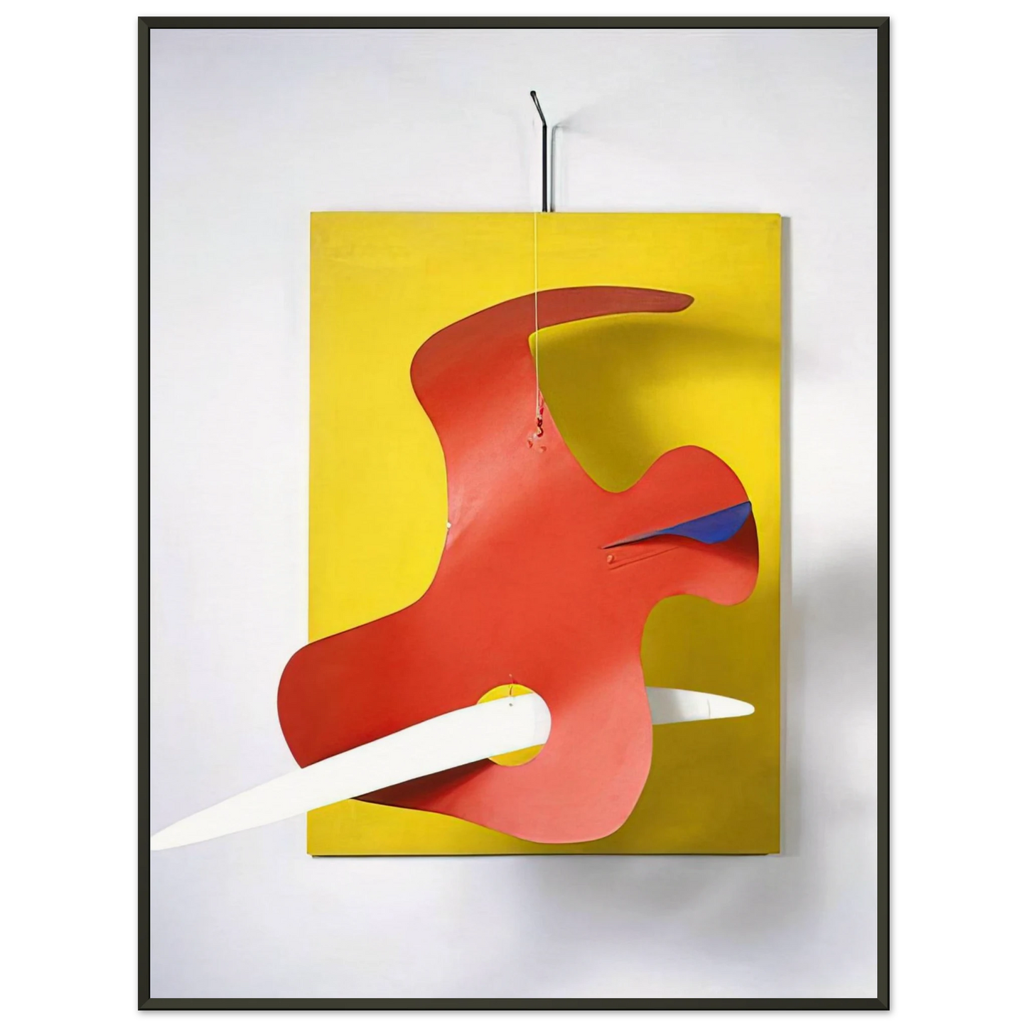 Alexander Calder  FORM AGAINST YELLOW YELLOW PANEL 1936 Framed Art Print  - Aluminum Frame - 60x80 cm / 24x32 inches