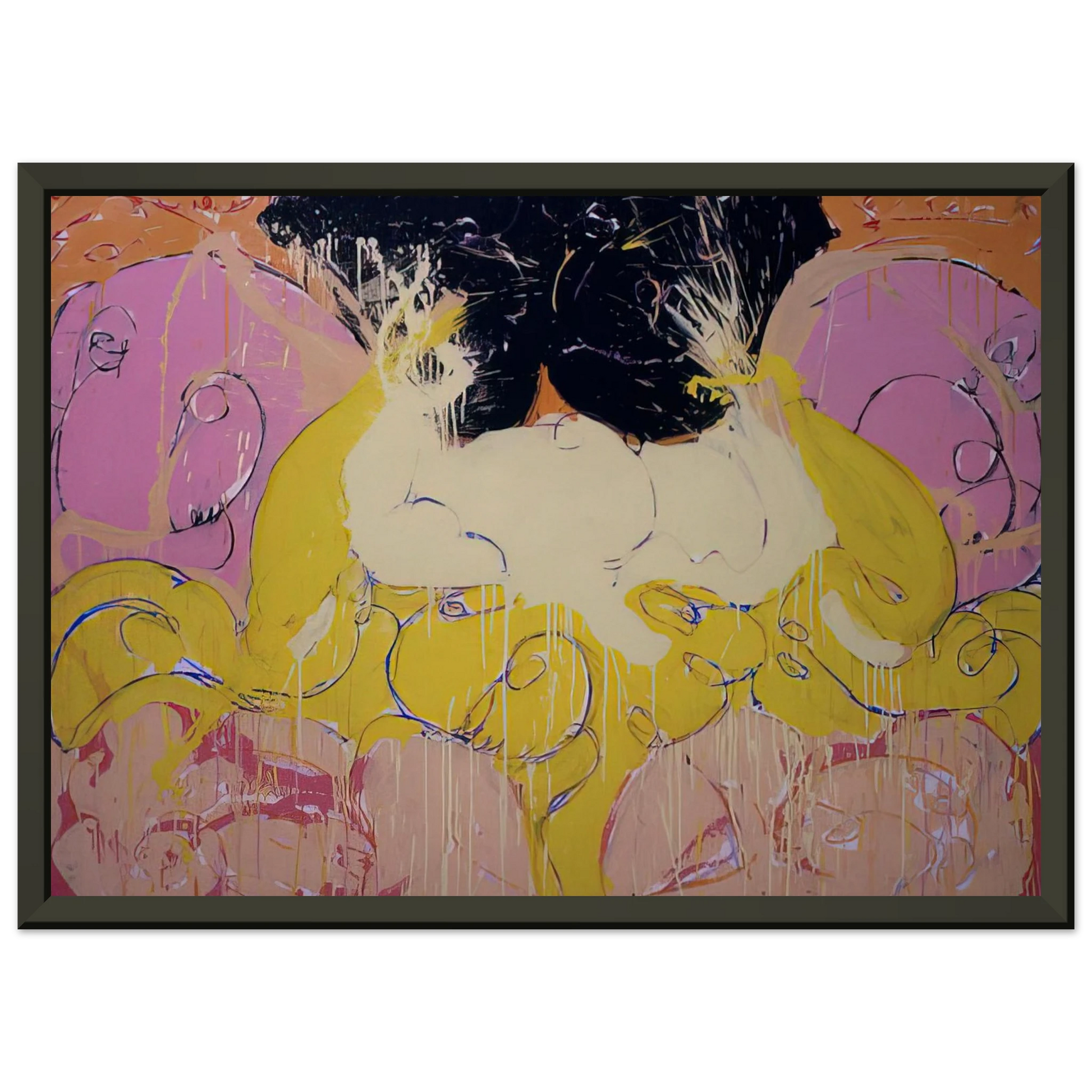 Norman Bluhm  Untitled Drawing 3  1984 Framed Art Print  - Aluminum Frame - 70x100 cm / 28x40 inches