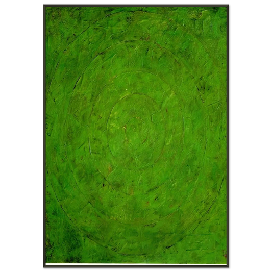Jasper Johns  GREEN TARGET Framed Art Print  - Aluminum Frame - 21x29.7 cm / 8x12"