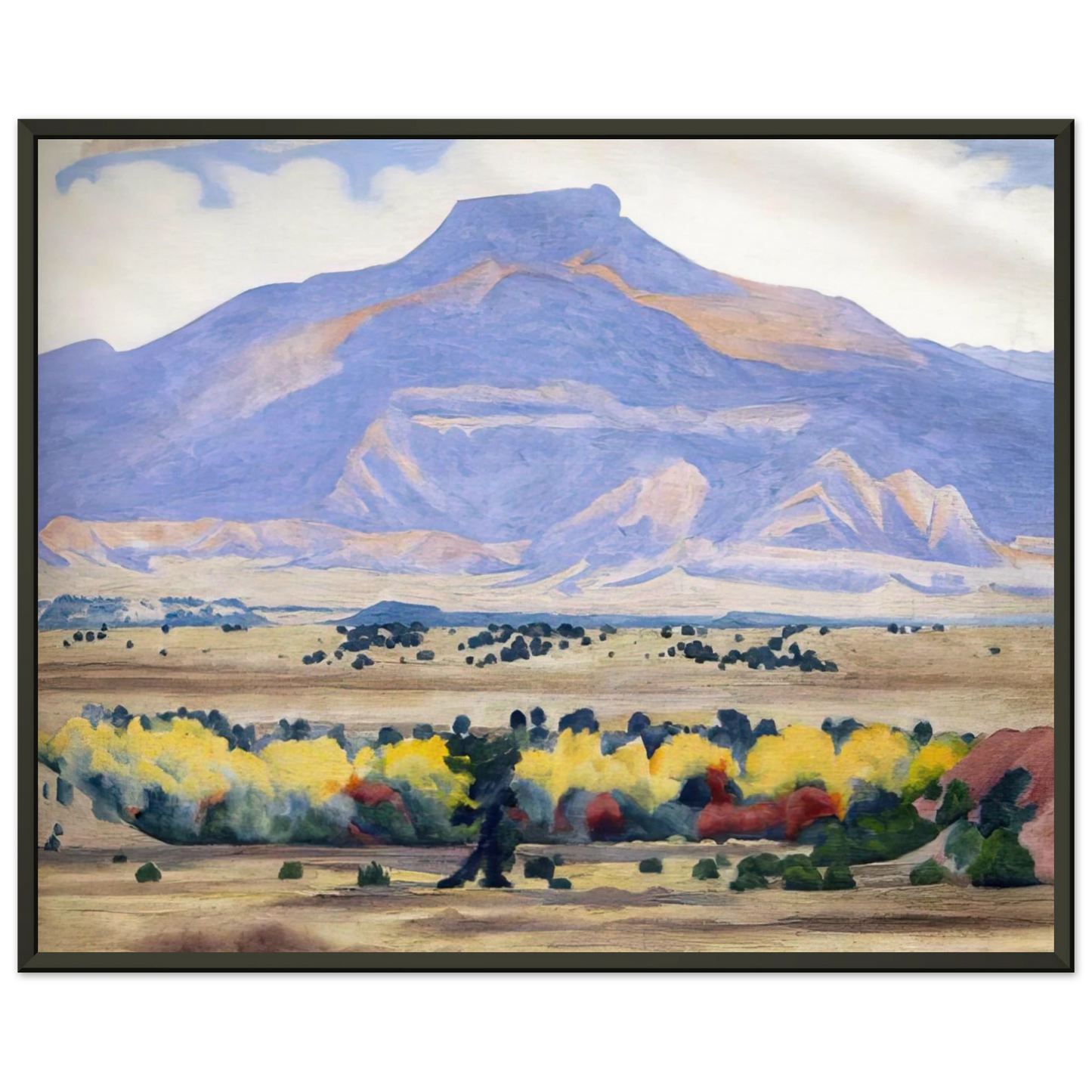 Georgia OKeeffe  Pedernal Framed Art Print  - Aluminum Frame - 40x50 cm / 16x20 inches