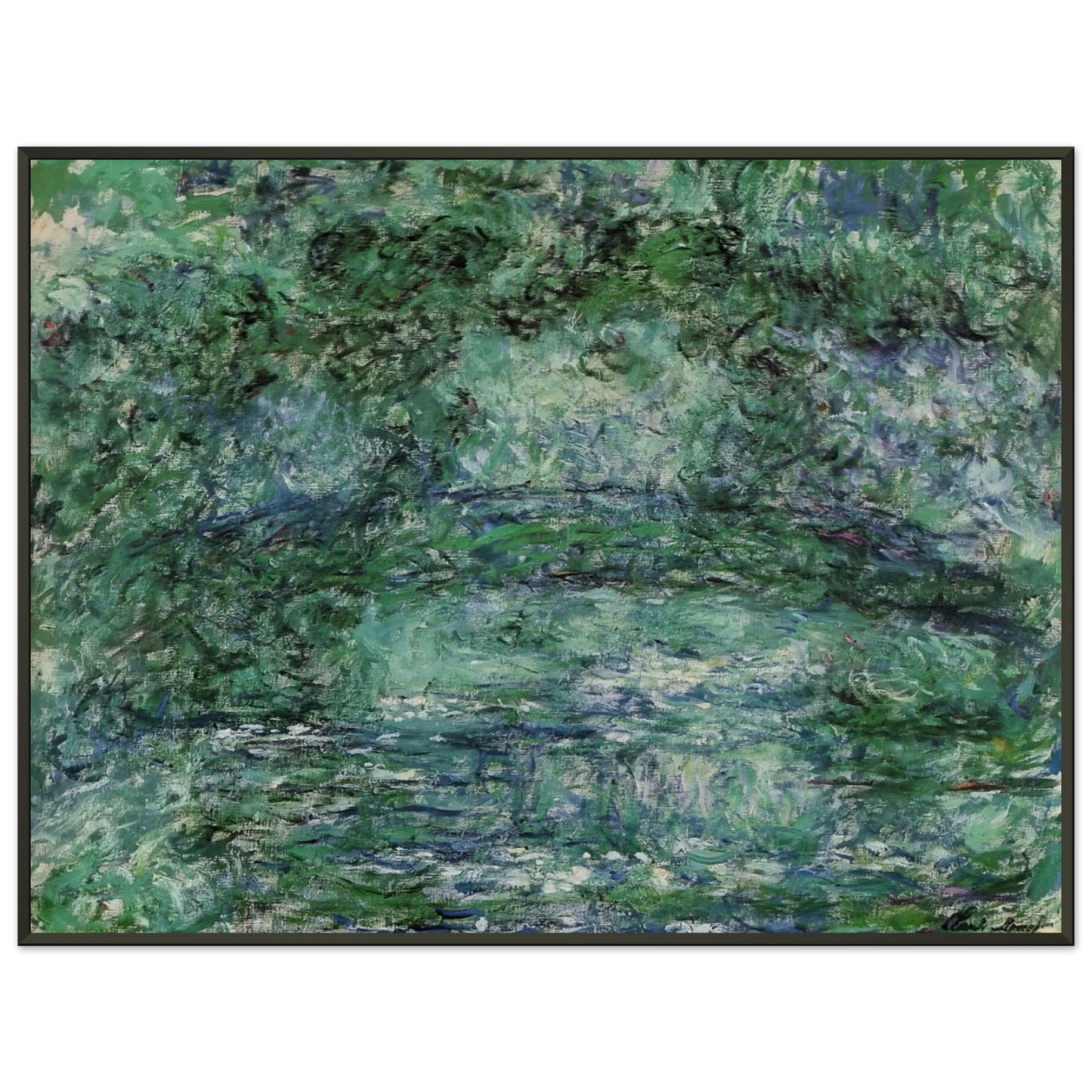 claude monet  The Japanese Bridge 6 Framed Art Print  - Aluminum Frame - 70x100 cm / 28x40 inches