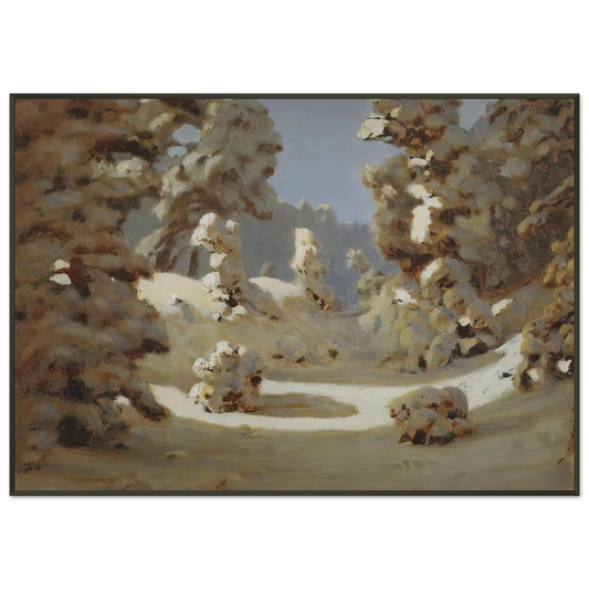 Arkhyp Kuindzhi  Winter Sunlight on The Hoar Frost Framed Art Print  - Aluminum Frame - 21x29.7 cm / 8x12"