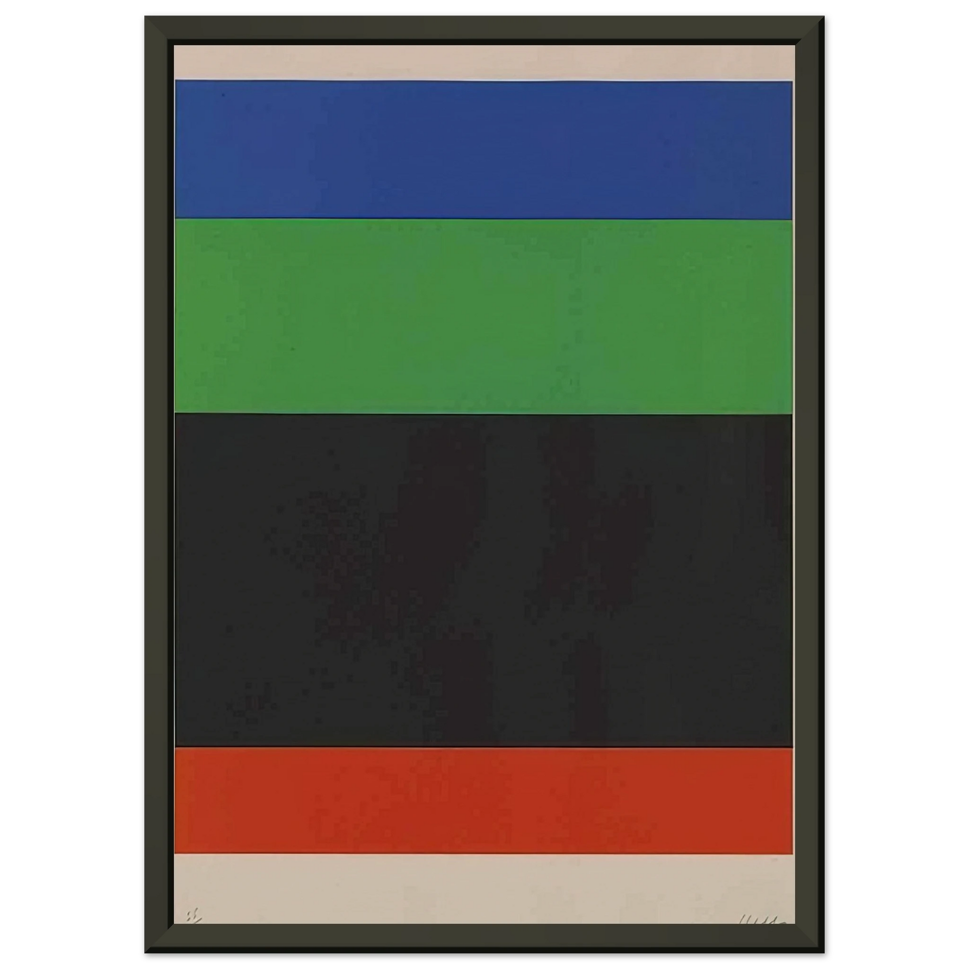 Ellsworth Kelly  BlueGreenBlackRed Framed Art Print  - Aluminum Frame - 60x80 cm / 24x32 inches