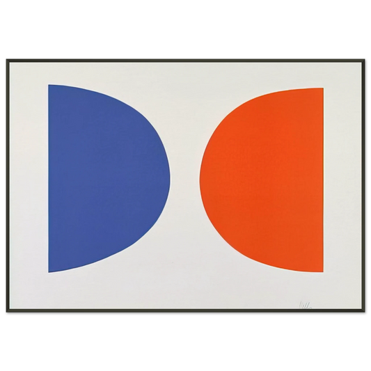 Ellsworth Kelly  Blue and Orange from Suite of TwentySeven Color Lithographs Framed Art Print  - Aluminum Frame - 21x29.7 cm / 8x12"