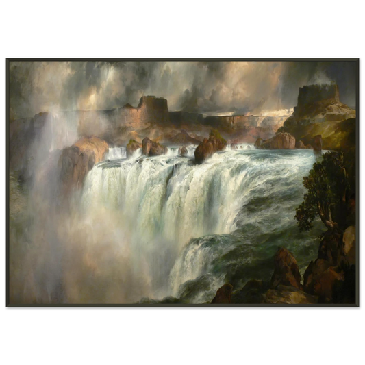 Thomas Moran  Shoshone Falls on the Snake River Framed Art Print  - Aluminum Frame - 21x29.7 cm / 8x12"