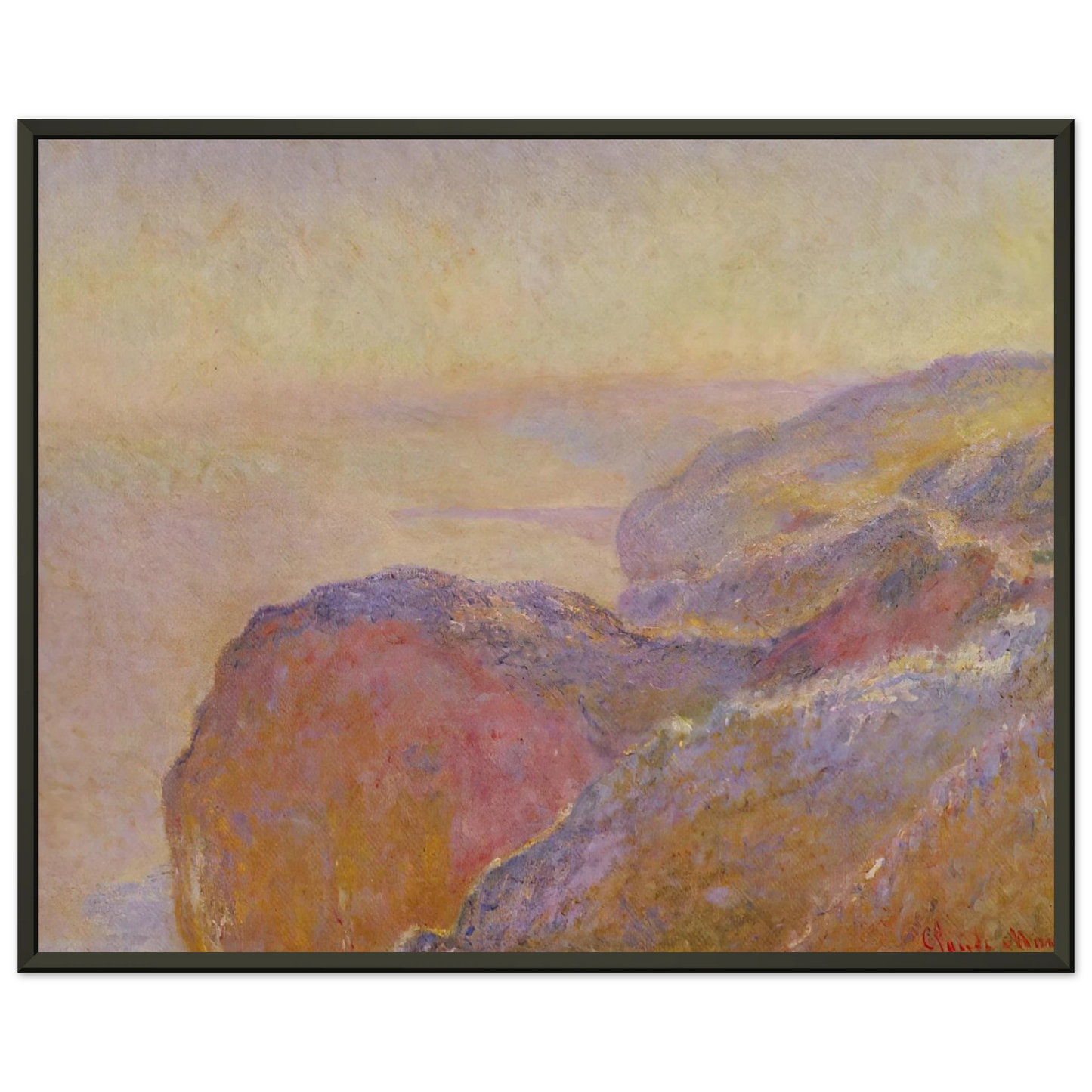 claude monet  At ValSaintNicolas near Dieppe in the Morning Framed Art Print  - Aluminum Frame - 60x80 cm / 24x32 inches