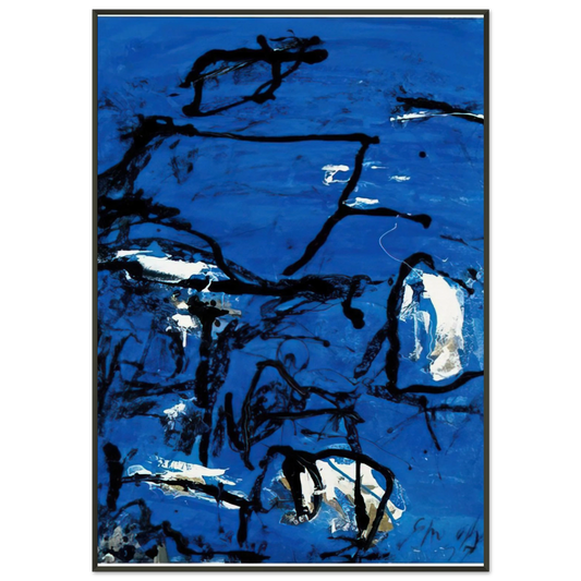 Emil Schumacher  Cuma  Tachisme Framed Art Print  - Aluminum Frame - 21x29.7 cm / 8x12"