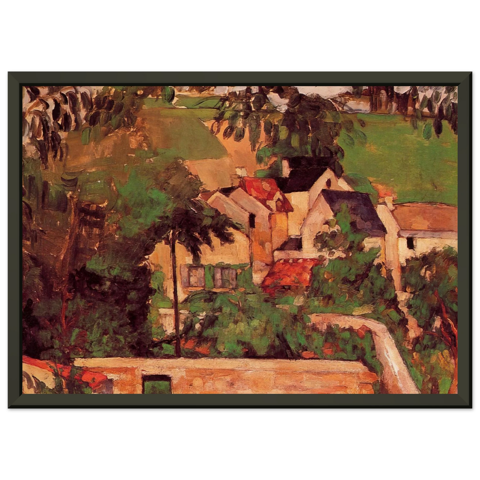 Paul Cezanne  Etude  Paysage a Auvers Framed Art Print  - Aluminum Frame - 70x100 cm / 28x40 inches