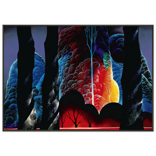 Eyvind Earle  Forest Symphony Framed Art Print  - Aluminum Frame - 21x29.7 cm / 8x12"