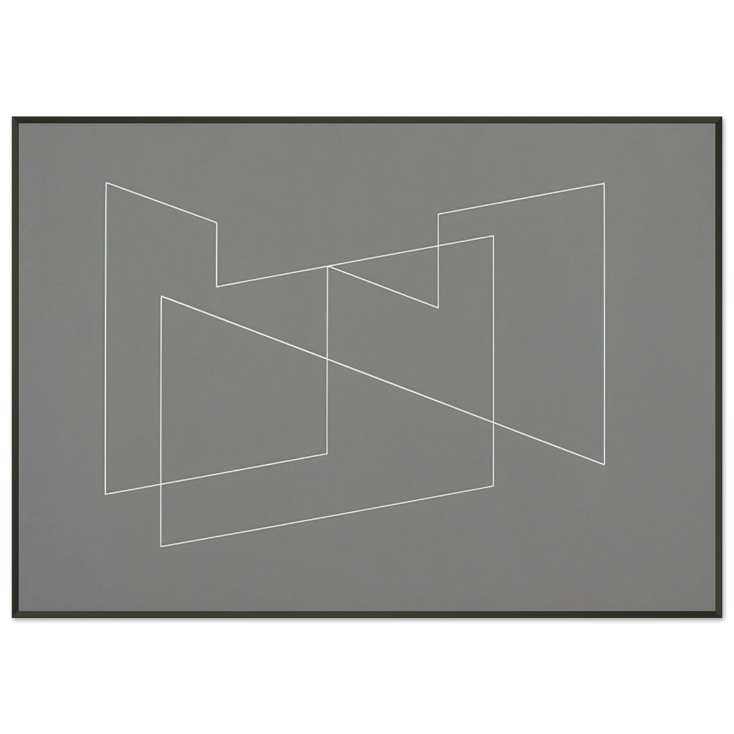 Josef Albers  STRUCTURAL INDICATION 1948 Framed Art Print  - Aluminum Frame - 21x29.7 cm / 8x12"