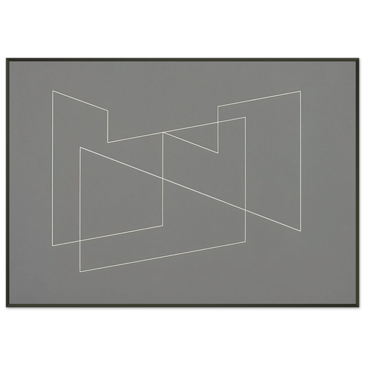 Josef Albers  STRUCTURAL INDICATION 1948 Framed Art Print  - Aluminum Frame - 21x29.7 cm / 8x12"