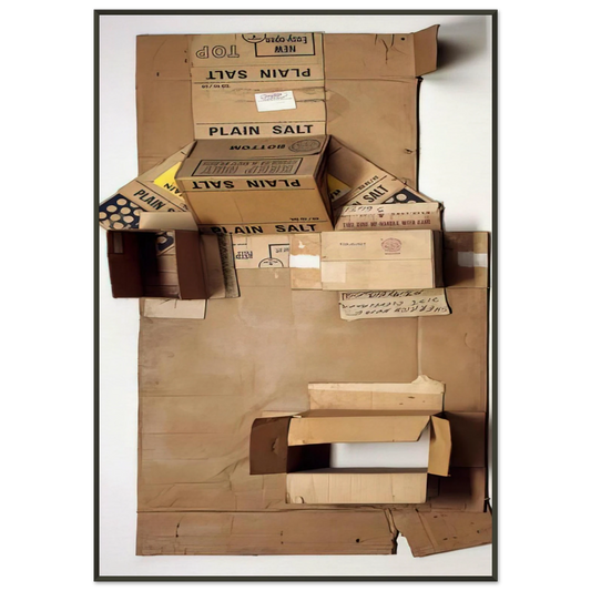 Robert Rauschenberg  PLAIN SALT CARDBOARD 1971 Framed Art Print  - Aluminum Frame - 21x29.7 cm / 8x12"