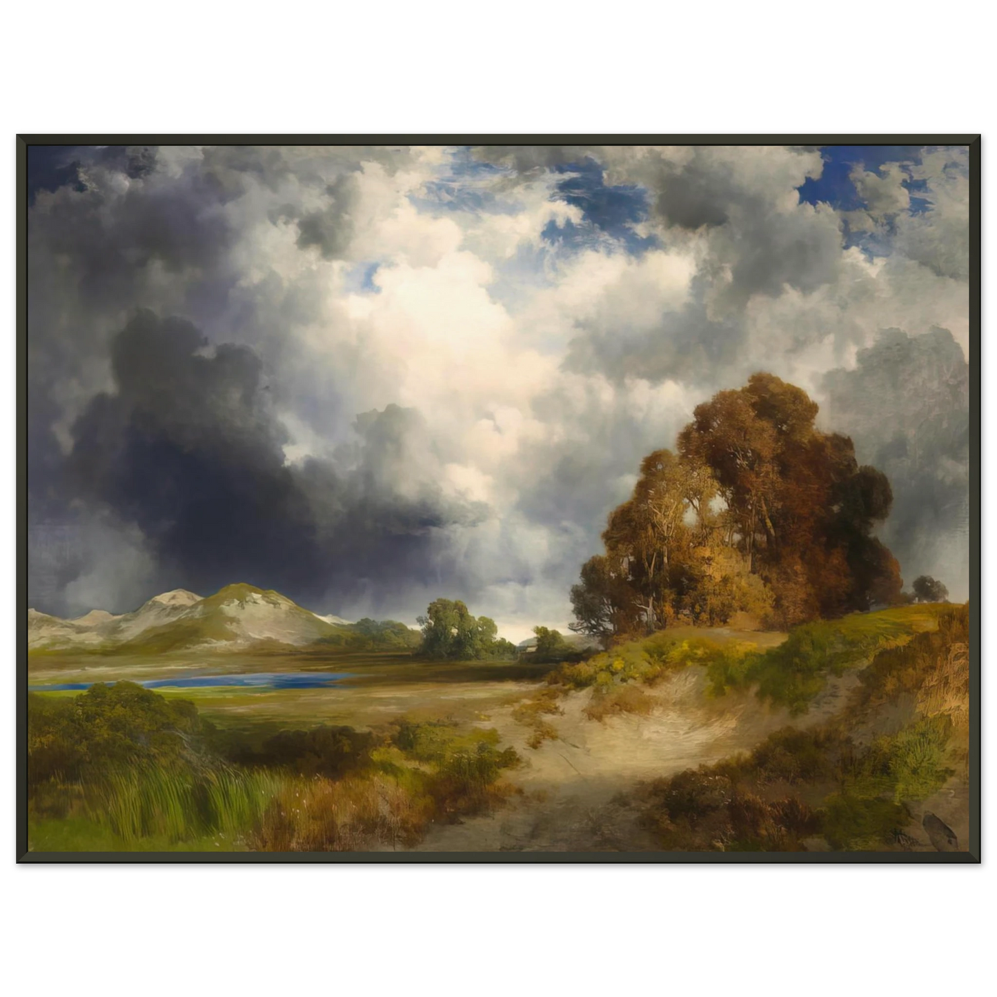 Thomas Moran  East Hampton Framed Art Print  - Aluminum Frame - 70x100 cm / 28x40 inches