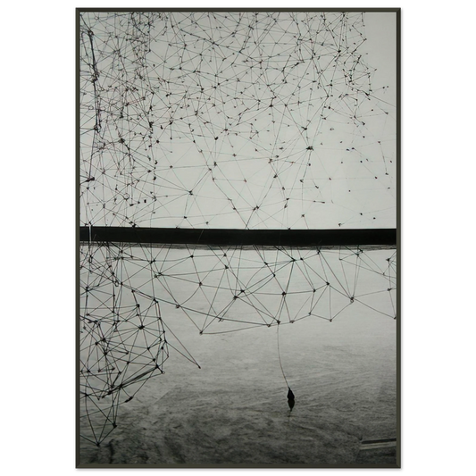 Gego  Reticularea  1969 Framed Art Print  - Aluminum Frame - 21x29.7 cm / 8x12"