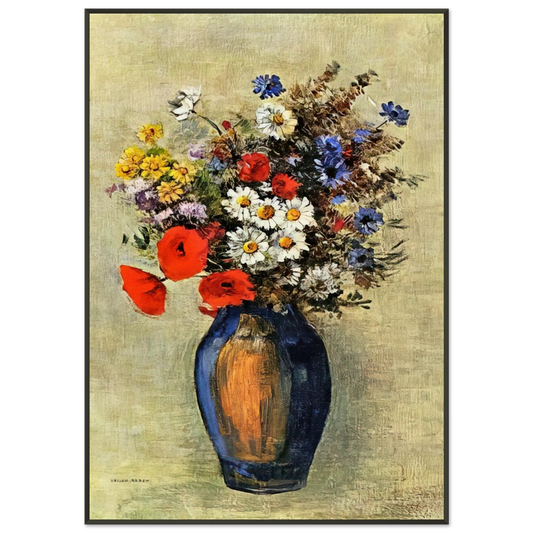 Odilon Redon  VASE OF FLOWERS 2 Framed Art Print  - Aluminum Frame - 21x29.7 cm / 8x12"
