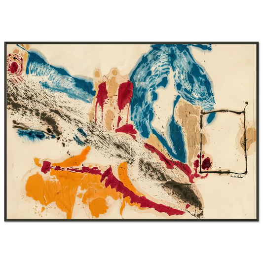 Helen Frankenthaler  Alassio 1960 Framed Art Print  - Aluminum Frame - 21x29.7 cm / 8x12"